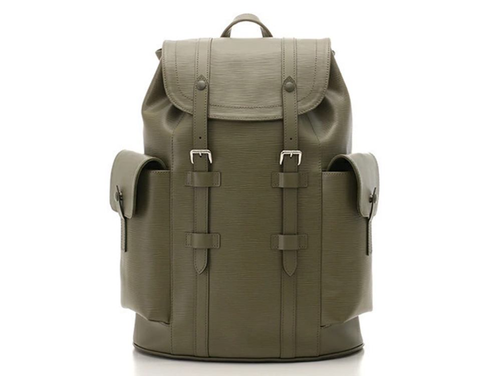 LOUIS VUITTON Backpack Christopher Epi Khaki Green Marron